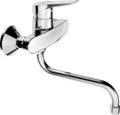 Hansa Küchenarmatur Hansatwist 09692193 Wand Montage, Schwenkbar, Chrom