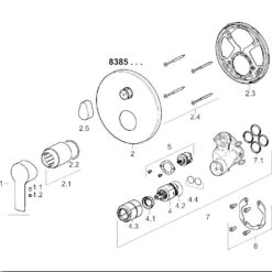 Hansa Wannenarmatur Hansaligna 83859503 Hansabluebox, Runde Rosette, Chrom -VIEGA Verkäufe Hansa Wannenarmatur Hansaligna 83859503 Hansabluebox runde Rosette chrom 2