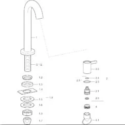 Hansa Waschtischarmatur Hansanova Style 5093810184 Schwarz, Standventil -VIEGA Verkäufe Hansa Waschtischarmatur Hansanova Style 5093810184 schwarz Standventil 3