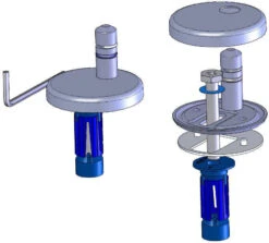 Haro BVO-Spreizdübel Scharnier 408386 C2802H, Edelstahl, Drehpunkthöhe 24mm, SoftClose Classic