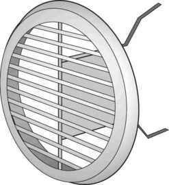 Helios Lüftungsgitter LGK 150 60342 Kunststoff, DN 125-150, Weiß