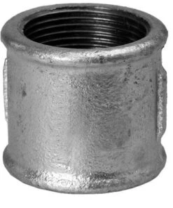 Hermann Schmidt Temperguss 270 Muffe 13270015 DN 15, 1/2", IG/IG, Verzinkt