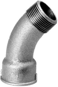 Hermann Schmidt Temperguss 40 Bogen 13040050 DN 50, 2", 45°, IG/AG, Verzinkt