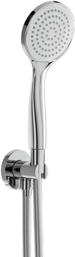 Herzbach Living Spa Wannenset 11.620224.2.01 Mit Konushalter, Brauseanschlussbogen, 1.250mm, Round, Chrom