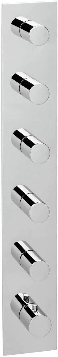 Herzbach Logic XL Fertigmontageset 11.525005.1.01 Universal-Thermostat-Modul, Eckige Armaturenblende, Chrom