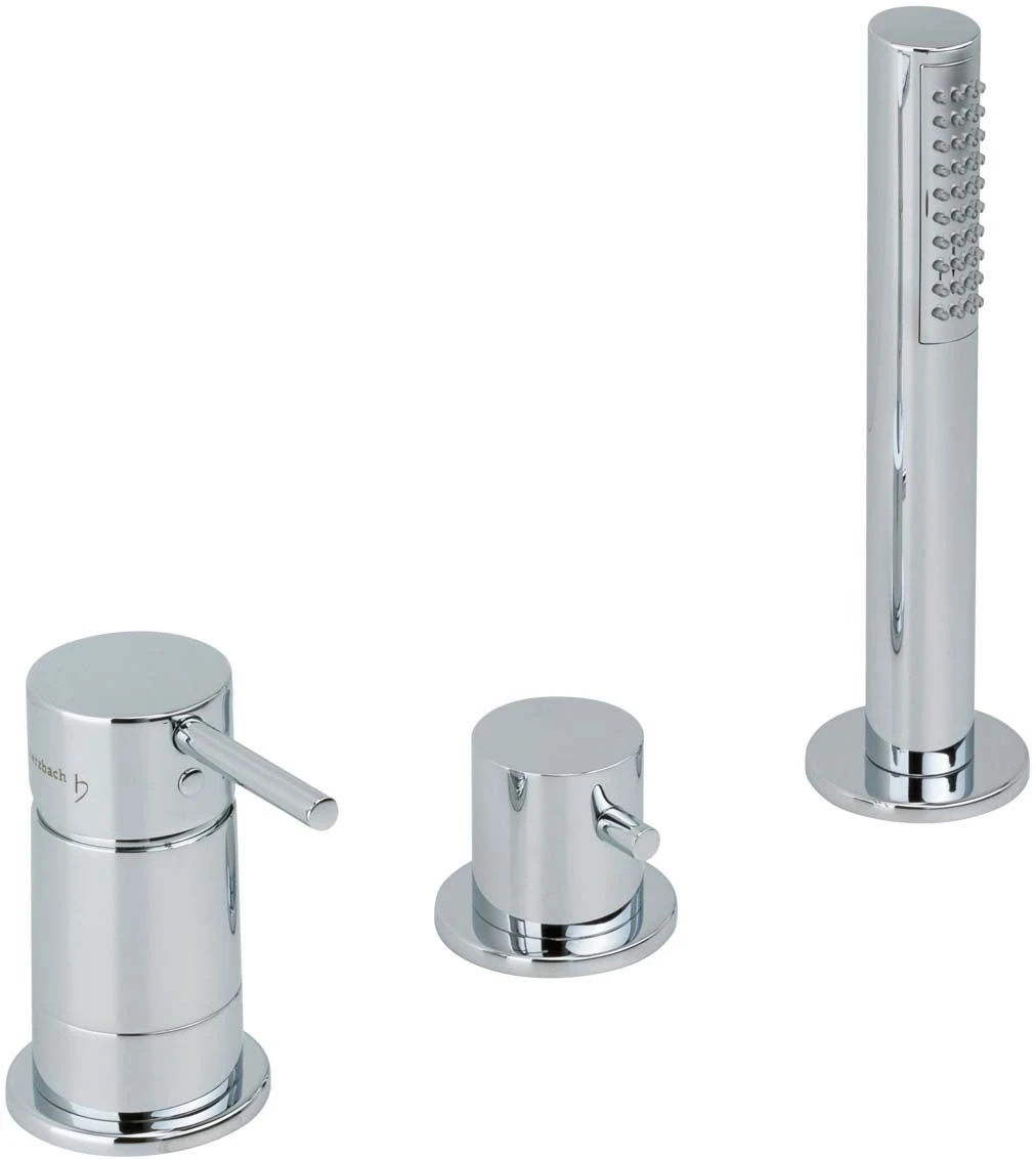 Herzbach Nano Wannen-Dreiloch-Armatur 22.120250.2.01 Fliesen-/Wannenrandmontage, Ohne Auslauf, Chrom 1 Herzbach Nano Wannen-Dreiloch-Armatur 22.120250.2.01 Fliesen-/Wannenrandmontage, Ohne Auslauf, Chrom