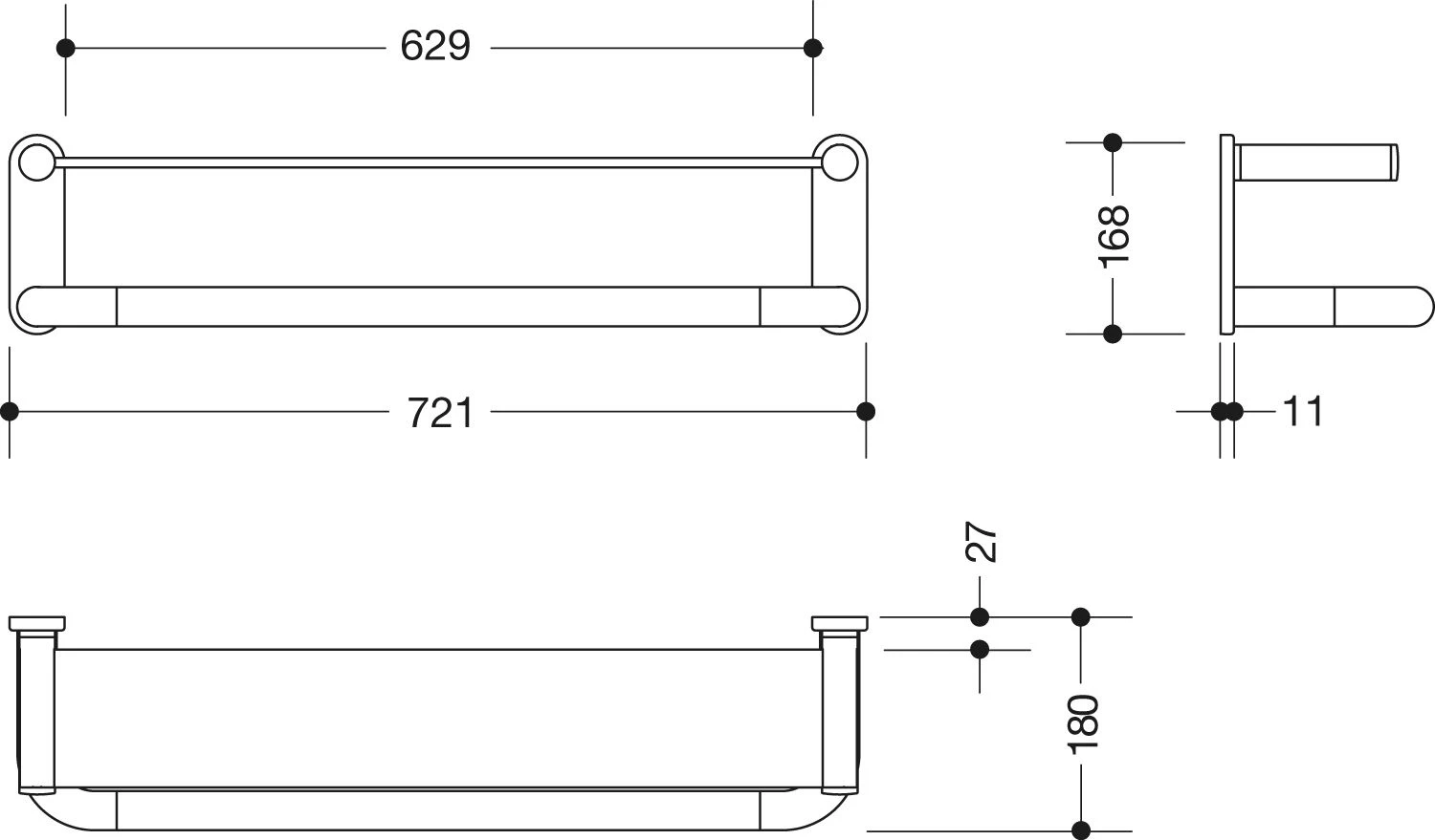 Hewi 801 Ablage 801.03.20018 Glas, Mit Haltegriff, Senfgelb 2 Hewi 801 Ablage 801.03.20018 Glas, Mit Haltegriff, Senfgelb – Bild 2