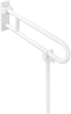 Hewi 801 Stützklappgriff 801.50.224S50 850 Mm, Stahlblau, Fest, Mit Fußstütze