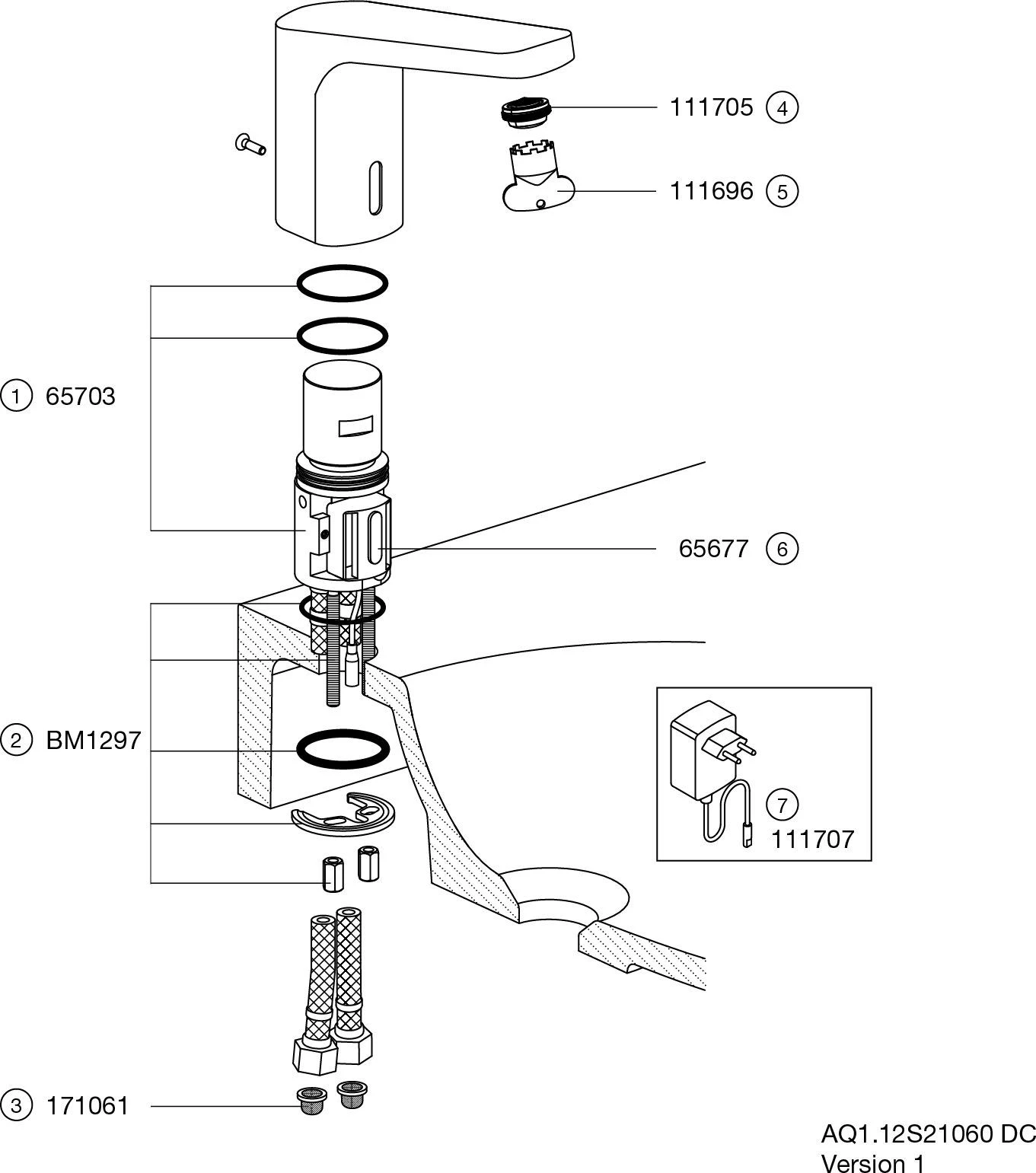 Hewi Sensoric Infrarot-Waschtisch-Armatur AQ1.12S21060DC Kubisch, Tiefschwarz Matt, Netzbetrieb 230 V 3 Hewi Sensoric Infrarot-Waschtisch-Armatur AQ1.12S21060DC Kubisch, Tiefschwarz Matt, Netzbetrieb 230 V – Bild 3