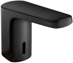 Hewi Sensoric Infrarot-Waschtisch-Armatur AQ1.12S21060DC Kubisch, Tiefschwarz Matt, Netzbetrieb 230 V