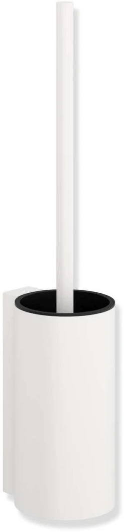 Hewi System 162 WC-Bürstengarnitur 162.20.10060DX Pulverbeschichtet, Weiß Tiefmatt, Wandmontage, D= 89mm