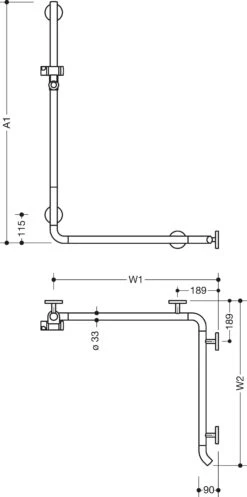 Hewi System 800 K Duschhandlauf 950.35.21S9986 Sonderlänge, Brausehalter, Stützen Und Rosetten Reinweiß, Sand -VIEGA Verkäufe Hewi System 800 K Duschhandlauf 950.35.21S9986 Sonderlaenge Brausehalter Stuetzen und Rosetten reinweiss sand 1