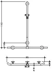 Hewi System 800 K Duschhandlauf 950.35.4109174 1100 X 962 Mm, Apfelgrün, Mit Verschiebbarer Brausehalterstange 2 Hewi System 800 K Duschhandlauf 950.35.4109174 1100 X 962 Mm, Apfelgrün, Mit Verschiebbarer Brausehalterstange – Bild 2