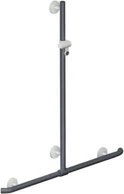 Hewi System 800 K Duschhandlauf 950.35.4409186 1250 X 962 Mm, Sand, Mit Verschiebbarer Brausehalterstange