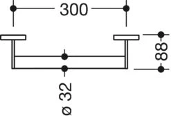 Hewi System 900 Haltegriff 900.36.00060DC Länge 300 Mm, Pulverbeschichtet Schwarz Tiefmatt -VIEGA Verkäufe Hewi System 900 Haltegriff 900.36.00060DC Laenge 300 mm pulverbeschichtet schwarz tiefmatt 2