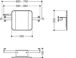 Hewi System 900 Rückenstütze 900.51.9044092 Edelstahl Verchromt, Polyamid Anthrazit, Anbindung Matt Geschliffen -VIEGA Verkäufe Hewi System 900 Rueckenstuetze 900.51.9044092 Edelstahl verchromt Polyamid anthrazit Anbindung matt geschliffen 1