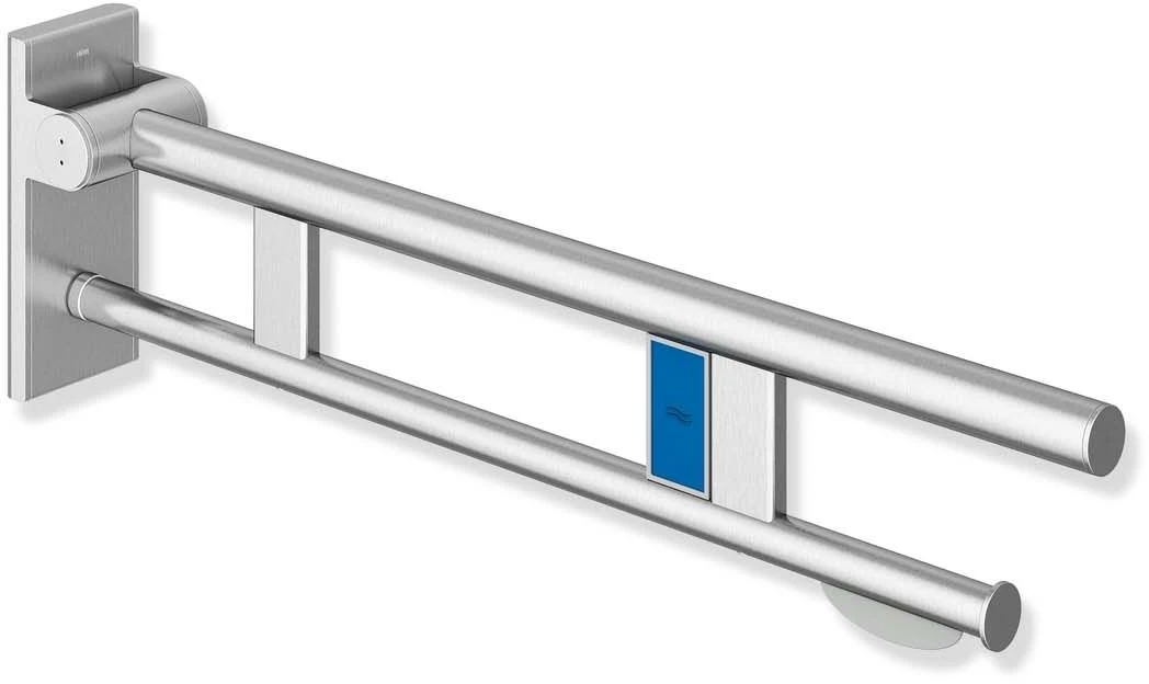 Hewi System 900 Stützklappgriff 900.50.112XA Ausladung 850 Mm, Edelstahl Matt Geschliffen, Links, WC-Papierhalter/Funk-Spülauslösung 1 Hewi System 900 Stützklappgriff 900.50.112XA Ausladung 850 Mm, Edelstahl Matt Geschliffen, Links, WC-Papierhalter/Funk-Spülauslösung