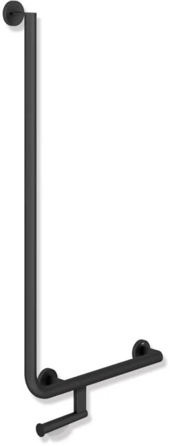 Hewi System 900 Winkelgriff 900.22.11260DC 1000 X 500 Mm, Edelstahl Pulverbeschichtet Schwarz Tiefmatt, Rechts