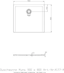 Hoesch Muna Mineralguss-Duschwanne 4177xA715 90x80x3cm, Schiefergrau, Material Solique -VIEGA Verkäufe Hoesch Muna Mineralguss Duschwanne 4177xA715 90x80x3cm Schiefergrau Material Solique 1