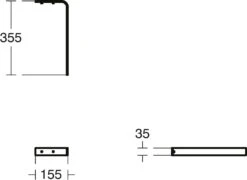 Ideal Standard Adapto Handtuchhalter U8426AA 355 X 35 X 155 Mm, Chrom -VIEGA Verkäufe Ideal Standard Adapto Handtuchhalter U8426AA 355 x 35 x 155 mm chrom 3