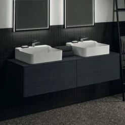 Ideal Standard Conca Waschtisch-Unterschrank T3983Y4 Mit Ausschnitt, 2 Auszüge, 160x50,5x37 Cm, Eiche Geflammt Furnier -VIEGA Verkäufe Ideal Standard Conca Waschtisch Unterschrank T3983Y4 mit Ausschnitt 2 Auszuege 160x505x37 cm Eiche geflammt Furnier 4