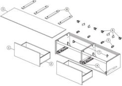 Ideal Standard Conca Waschtisch-Unterschrank T3983Y4 Mit Ausschnitt, 2 Auszüge, 160x50,5x37 Cm, Eiche Geflammt Furnier -VIEGA Verkäufe Ideal Standard Conca Waschtisch Unterschrank T3983Y4 mit Ausschnitt 2 Auszuege 160x505x37 cm Eiche geflammt Furnier 6