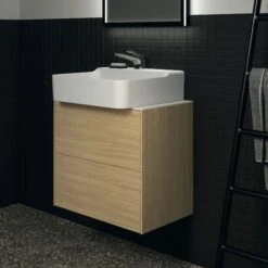 Ideal Standard Conca Waschtisch-Unterschrank T4354Y6 Ohne Waschtisch-Platte, 2 Auszüge, 60x37x54 Cm, Eiche Hell Furnier -VIEGA Verkäufe Ideal Standard Conca Waschtisch Unterschrank T4354Y6 ohne Waschtisch Platte 2 Auszuege 60x37x54 cm Eiche hell Furnier 3