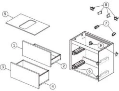 Ideal Standard Conca Waschtisch-Unterschrank T4354Y6 Ohne Waschtisch-Platte, 2 Auszüge, 60x37x54 Cm, Eiche Hell Furnier -VIEGA Verkäufe Ideal Standard Conca Waschtisch Unterschrank T4354Y6 ohne Waschtisch Platte 2 Auszuege 60x37x54 cm Eiche hell Furnier 6