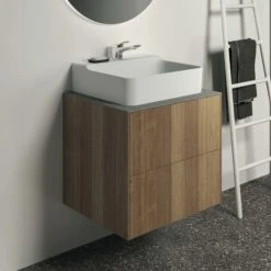 Ideal Standard Conca Waschtisch-Unterschrank T4355Y5 Ohne Waschtisch-Platte, 2 Auszüge, 60x50,5x54 Cm, Walnuss Dunkel Furnier -VIEGA Verkäufe Ideal Standard Conca Waschtisch Unterschrank T4355Y5 ohne Waschtisch Platte 2 Auszuege 60x505x54 cm Walnuss dunkel Furnier 3