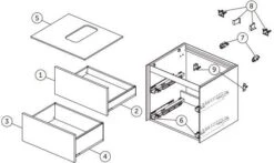 Ideal Standard Conca Waschtisch-Unterschrank T4355Y5 Ohne Waschtisch-Platte, 2 Auszüge, 60x50,5x54 Cm, Walnuss Dunkel Furnier -VIEGA Verkäufe Ideal Standard Conca Waschtisch Unterschrank T4355Y5 ohne Waschtisch Platte 2 Auszuege 60x505x54 cm Walnuss dunkel Furnier 6