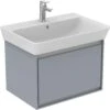 Ideal Standard Connect Air Waschtischunterschrank E0847EQ, Hellgrau Glänzend/weiss Matt, 1 Auszug