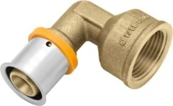 KAN-therm KAN-press 6in1 Übergangswinkel 1009069029 25 Mm X 3/4 IG, 90Grad, Messing, Mit Presshülse