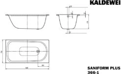 Kaldewei Badewanne Saniform Plus 366 113700013001 140 X 75 X 48 Cm, Weiss Perl-Effekt -VIEGA Verkäufe Kaldewei Badewanne Saniform Plus 366 113700013001 140 x 75 x 48 cm weiss Perl Effekt 5