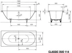 Kaldewei Classic Duo Badewanne 291500013030 190x90cm, Perl-Effekt, Bahamabeige -VIEGA Verkäufe Kaldewei Classic duo Badewanne 291500013030 190x90cm Perl Effekt bahamabeige 3