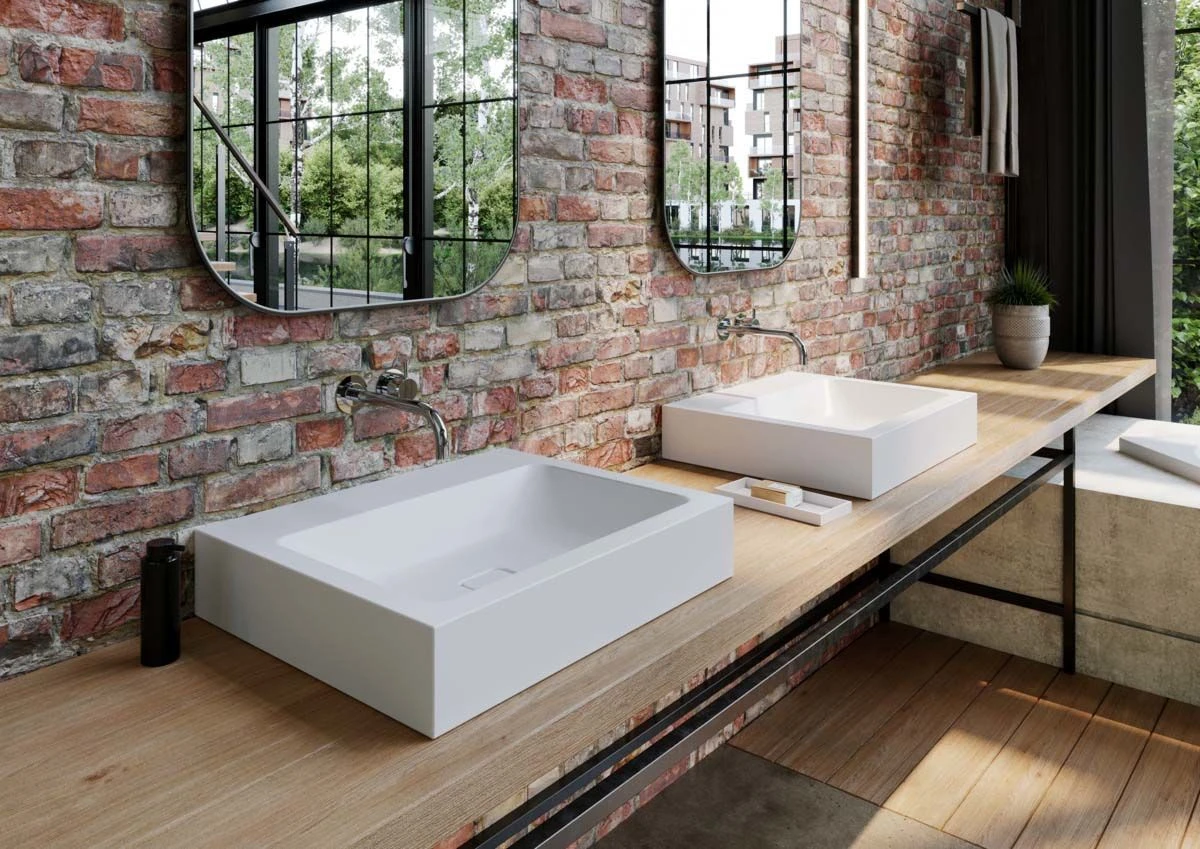 Kaldewei Cono Aufsatzwaschtisch 902206033001 3086, 90x50x12cm, Weiss Perl-Effekt, 3 Hahnlöcher 3 Kaldewei Cono Aufsatzwaschtisch 902206033001 3086, 90x50x12cm, Weiss Perl-Effekt, 3 Hahnlöcher – Bild 3