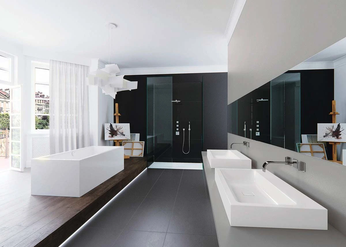 Kaldewei Cono Aufsatzwaschtisch 902206033001 3086, 90x50x12cm, Weiss Perl-Effekt, 3 Hahnlöcher 4 Kaldewei Cono Aufsatzwaschtisch 902206033001 3086, 90x50x12cm, Weiss Perl-Effekt, 3 Hahnlöcher – Bild 4