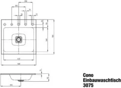 Kaldewei Cono Einbau-Waschtisch 908206003711 3075, 50x50cm, Alpinweiss Matt Perl-Effekt, Ohne Überlauf, Ohne Hahnloch -VIEGA Verkäufe Kaldewei Cono Einbau Waschtisch 908206003711 3075 50x50cm alpinweiss matt Perl Effekt ohne Ueberlauf ohne Hahnloch 8