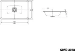Kaldewei Cono Unterbauwaschtisch 902406003001 3088, 868 X 382 Mm, Weiss Perl Effekt -VIEGA Verkäufe Kaldewei Cono Unterbauwaschtisch 902406003001 3088 868 x 382 mm weiss Perl Effekt 3