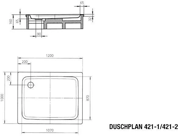 Kaldewei Duschplan Duschwanne 432130000231 100x120x6,5cm, Antislip, Pergamon 5 Kaldewei Duschplan Duschwanne 432130000231 100x120x6,5cm, Antislip, Pergamon – Bild 5