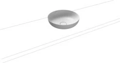 Kaldewei Miena Waschtisch-Schale 909406003711 Ohne Überlauf, 38 Cm, Weiß Matt Perl-Effekt