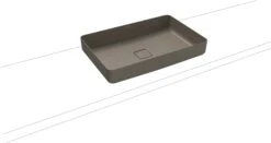 Kaldewei Miena Waschtisch-Schale 909606003671 3185, 58 X 38 Cm, Warm Grey 60, Ohne Überlauf, Ohne Hahnloch, Schallschutz