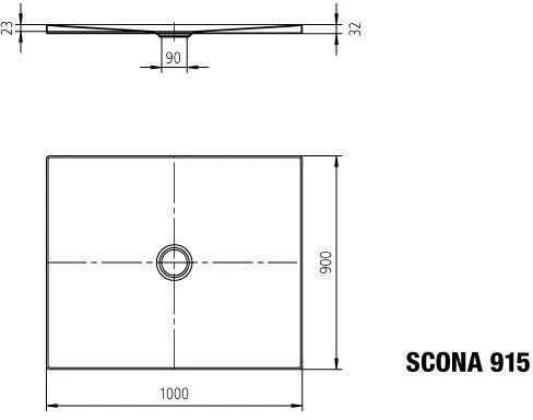 Kaldewei Scona Duschwanne 491530000001 90x100x2,3cm, Antislip, Weiß 5 Kaldewei Scona Duschwanne 491530000001 90x100x2,3cm, Antislip, Weiß – Bild 5