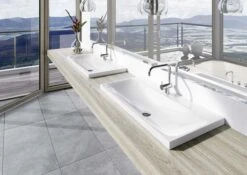 Kaldewei Silenio Aufsatz-Waschtisch 903906033715 3040, 60 X 46 X 4 Cm, Cataniagrau Matt Perl-Effekt, Überlauf, 3 Hahnlöcher -VIEGA Verkäufe Kaldewei Silenio Aufsatz Waschtisch 903906033715 3040 60 x 46 x 4 cm cataniagrau matt Perl Effekt Ueberlauf 3 Hahnloecher 2