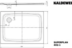 Kaldewei Superplan Duschwanne 430200013231 75x100x2,5cm, Perl-Effekt, Pergamon -VIEGA Verkäufe Kaldewei Superplan Duschwanne 430200013231 75x100x25cm Perl Effekt pergamon 6