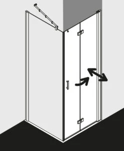 Kermi Diga Pendel-Falttür Für Seitenwand DI2SR100202PK 100x200cm, Weiß, ESG Klar Clean, Rechts, Auf Duschwanne -VIEGA Verkäufe Kermi Diga Pendel Falttuer fuer Seitenwand DI2SR100202PK 100x200cm weiss ESG klar Clean rechts auf Duschwanne 1