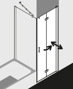 Kermi Diga Pendel-Falttür Für Seitenwand DI2SR100202PK 100x200cm, Weiß, ESG Klar Clean, Rechts, Auf Duschwanne -VIEGA Verkäufe Kermi Diga Pendel Falttuer fuer Seitenwand DI2SR100202PK 100x200cm weiss ESG klar Clean rechts auf Duschwanne 3