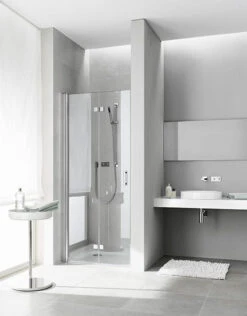 Kermi Diga Pendel-Falttür In Nische DI2DR070202AK 70x200cm, Weiß, ESG Klar, Rechts