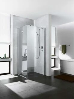 Kermi Diga Seitenwand DITWD075182AK 75x185cm, Weiß, ESG Klar, Auf Duschwanne