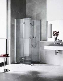 Kermi Diga Seitenwand Beweglich DITBL083182PK 83x185cm, Weiß, ESG Klar Clean, Links, Auf Duschplatz