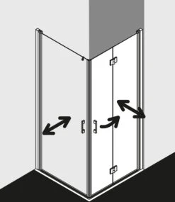 Kermi Eckeinstieg Liga Halbteil LI2CL100201AK 100x200cm, Links, Silber/mattglanz, Echtglas Klar -VIEGA Verkäufe Kermi Eckeinstieg Liga Halbteil LI2CL100201AK 100x200cm links silber mattglanz Echtglas klar 4